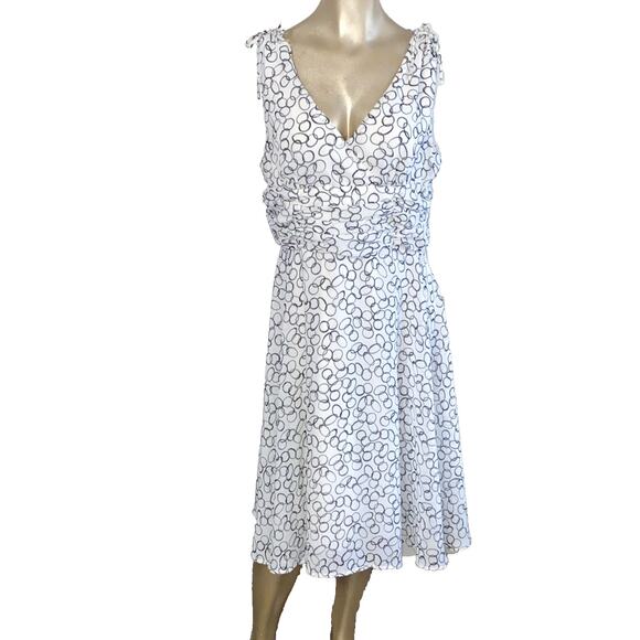 Vintage DJ Summers Women Dress 12 Black & White Sheer Gauzy Retro Party 90s - Picture 1 of 8